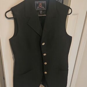 The Limited Black Tailored Sleeveless Blazer Vest